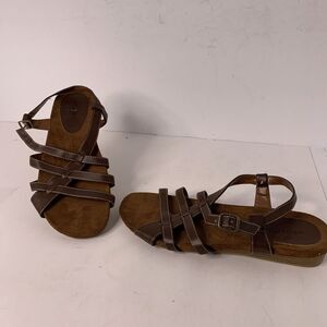 White Mountain Hippie Boho Sandals Hiking Comfortable Brown Size‎ 10 Woven